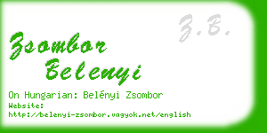 zsombor belenyi business card